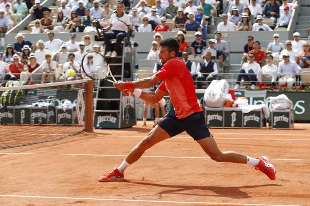 Novak Djokovic TENNIS : Roland-Garros 2023 - Paris - 09 06 2023 MichaelBaucher Panoramic 
