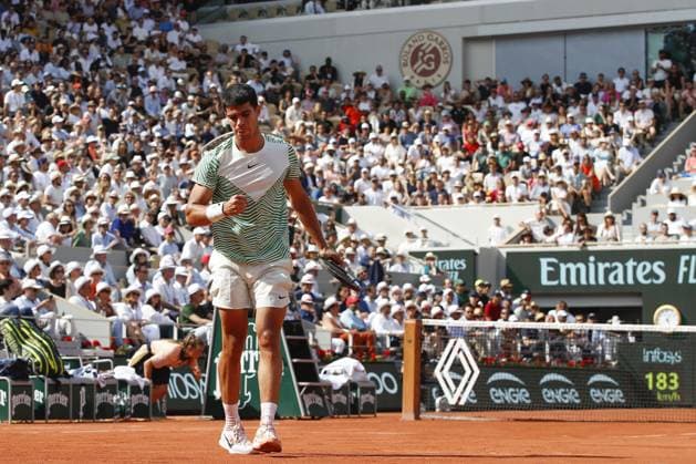 Carlos Alcaraz TENNIS : Roland-Garros 2023 - Paris - 09 06 2023 MichaelBaucher Panoramic 
