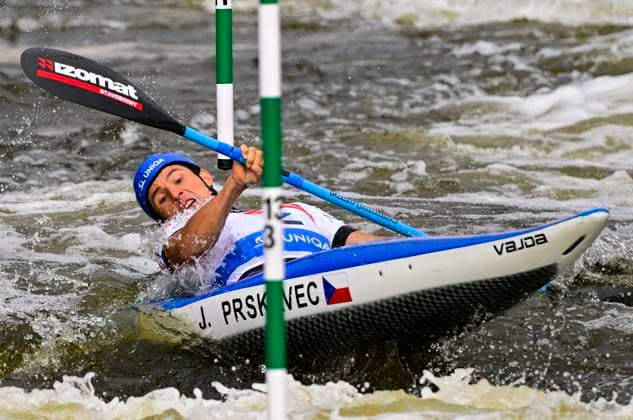 Sport Themen der Woche KW23 Sport Bilder des Tages Jiri Prskavec of Czech Republic competes during the men s Water Slalom World Cup K1 final race in Prague, Czech Republic, on June 9, 2023. (CTKxPhoto RomanxVondrous) CTKPhotoP2023060907047  CTKPhotoP2023060907047