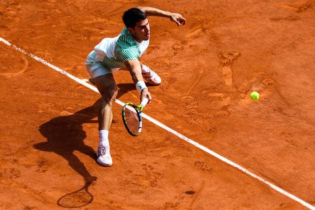 2023 French Open - Day Thirteen Carols ALCARAZ (ESP) in action during his match against Novak DJOKOVIC (SER) on Philippe-CHATRIER court in the French Open Roland Garros 2013 day thirteen. Paris France  Copyright: xIbrahimxEzzatx originalFilename:ezzat-notitle230609_npu6d.jpg