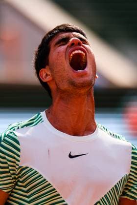 2023 French Open - Day Thirteen Carols ALCARAZ (ESP) in action during his match against Novak DJOKOVIC (SER) on Philippe-CHATRIER court in the French Open Roland Garros 2013 day thirteen. Paris France  Copyright: xIbrahimxEzzatx originalFilename:ezzat-notitle230609_npJVZ.jpg