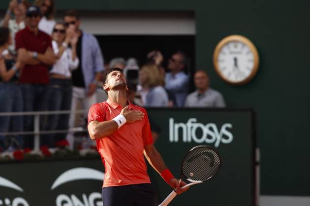 Novak Djokovic TENNIS : Roland-Garros 2023 - Paris - 09 06 2023 MichaelBaucher Panoramic 