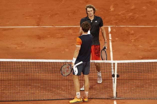 Casper Ruud - Alexander Zverev TENNIS : Roland-Garros 2023 - Paris - 09 06 2023 MichaelBaucher Panoramic 