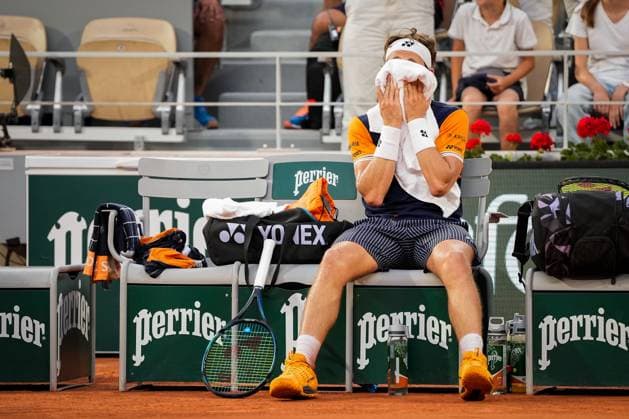 French Open, Roland Garros: Casper Ruud - Alexander Zverev Paris, Frankrike 20230609. Casper Ruud i aksjon mot Alexander Zverev fra Tyskland i semifinalen i tennis under Roland-Garros-turneringen i Paris. Foto: Beate Oma Dahle NTB Paris Frankrike EDITORIAL USE ONLY. RESTRICTED USE FOR BETTING COMPANIES Ref:_SPO_BNCiHgw9E1y1Gg.jpg  Copyright: xBeatexOmaxDahlex xNTBx
