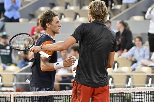 Tennis : Roland Garros 2023 - France - Casper Ruud - Norvege Tennis : Roland Garros 2023 - France - 09 06 23 ChrysleneCaillaud Panoramic 