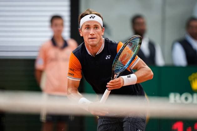 French Open, Roland Garros: Casper Ruud - Alexander Zverev Paris, Frankrike 20230609. Casper Ruud i aksjon mot Alexander Zverev fra Tyskland i semifinalen i tennis under Roland-Garros-turneringen i Paris. Foto: Beate Oma Dahle NTB Paris Frankrike EDITORIAL USE ONLY. RESTRICTED USE FOR BETTING COMPANIES Ref:_SPO_BNCg41Epnzfcqk.jpg  Copyright: xBeatexOmaxDahlex xNTBx