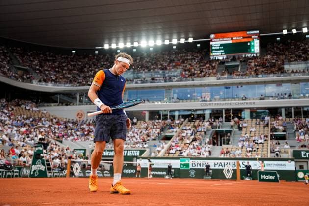 French Open, Roland Garros: Casper Ruud - Alexander Zverev Paris, Frankrike 20230609. Casper Ruud i aksjon mot Alexander Zverev fra Tyskland i semifinalen i tennis under Roland-Garros-turneringen i Paris. Foto: Beate Oma Dahle NTB Paris Frankrike EDITORIAL USE ONLY. RESTRICTED USE FOR BETTING COMPANIES Ref:_SPO_BNC0259414933st.jpg  Copyright: xBeatexOmaxDahlex xNTBx
