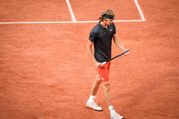 French Open, Roland Garros: Casper Ruud - Alexander Zverev Paris, Frankrike 20230609. Alexander Zverev fra Tyskland i aksjon i semifinalen i tennis mot Casper Ruud under Roland-Garros-turneringen i Paris. Foto: Beate Oma Dahle NTB Paris Frankrike EDITORIAL USE ONLY. RESTRICTED USE FOR BETTING COMPANIES Ref:_SPO_BNC0259415748st.jpg  Copyright: xBeatexOmaxDahlex xNTBx