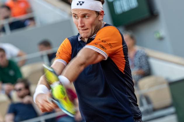 Roland Garros 2023 - Day 13 Casper Ruud returns the ball against Alexander Zverev at Roland Garros Grand Slam Tournament - Day 13 on June 09, 2023 in Paris, France. Paris France  Copyright: xRobertxSzaniszlox originalFilename:szaniszlo-notitle230609_npVzt.jpg