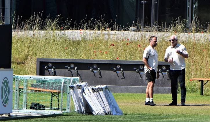 10 06 2023 Frankfurt am Main, DFB Campus DFB Training of the German National Team National Coach Hansi Flick Germany Germany with Sports Director Rudi Völler Germany Germany