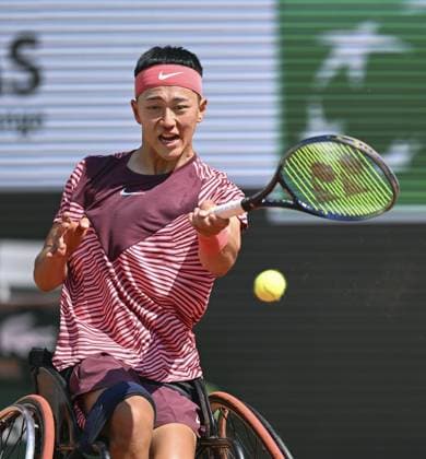 Wheelchair tennis: French Open Japan s Tokito Oda plays against Britain s Alfie Hewett in the men s wheelchair singles final at the French Open tennis tournament in Paris on June 10, 2023.  A14AA0001569035P 