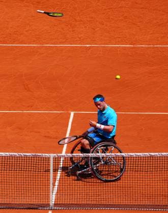 Mandatory Credit: Photo by Javier Garcia Shutterstock (13949279o) Alfie Hewett reacts after defeat to Tokito Oda in the Wheelchair Singles Final French Open Tennis, Day 14, Roland Garros, Paris, France - 10 June 2023 French Open Tennis, Day 14, Roland Garros, Paris, France - 10 June 2023  Copyright: xJavierxGarcia Shutterstockx 13949279o