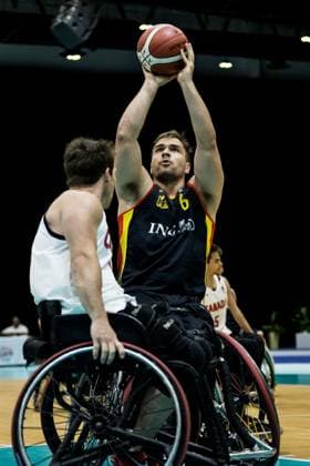 IWBF Wheelchair Basketball World Championship Dubai 2022, Canada Germany, 10 06 2023 Matthias Guentner Germany, 6 IWBF Wheelchair Basketball World Championship Dubai 2022, Canada Germany, Dubai, World Trade Center Copyright: xBEAUTIFULxSPORTS Wunderlx