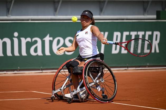 Yui Kamiji (Jpn) TENNIS : Roland Garros 2023 - Finale Dames Wheelchair - Paris - 10 06 2023 JBAutissier Panoramic 