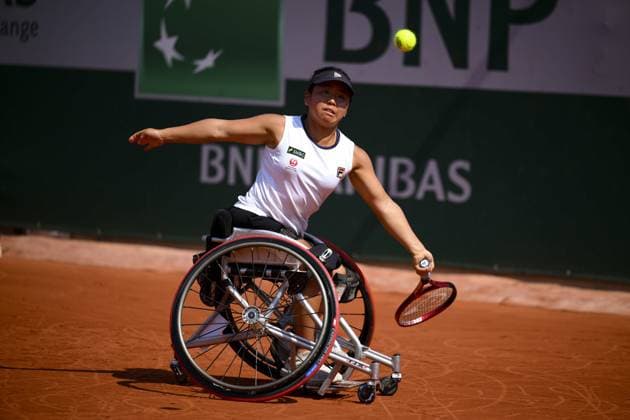 Yui Kamiji (Jpn) TENNIS : Roland Garros 2023 - Finale Dames Wheelchair - Paris - 10 06 2023 JBAutissier Panoramic 