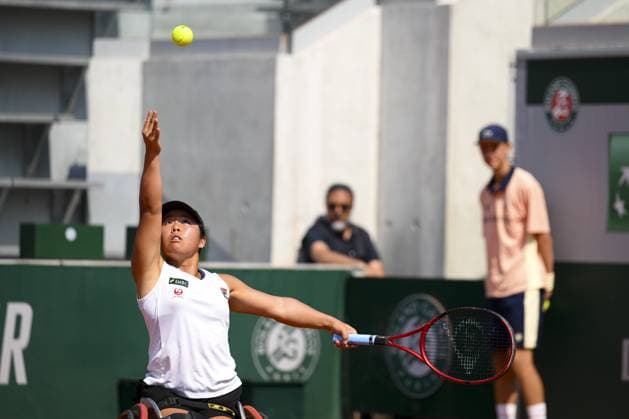 Yui Kamiji (Jpn) TENNIS : Roland Garros 2023 - Finale Dames Wheelchair - Paris - 10 06 2023 JBAutissier Panoramic 