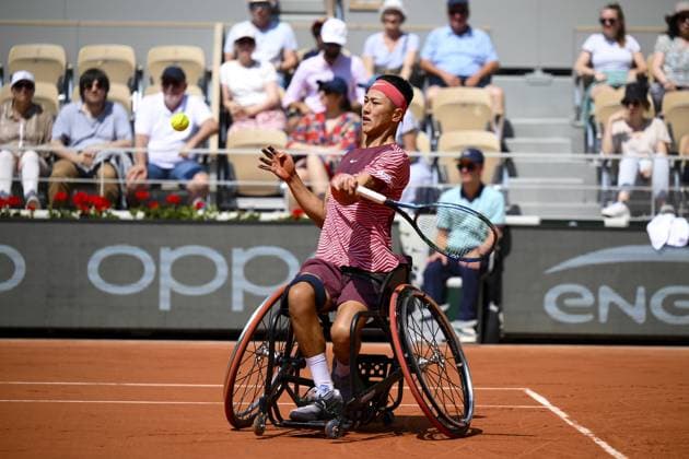 Tokito Oda (Jpn) TENNIS : Roland Garros 2023 - Finale Hommes Wheelchair - Paris - 10 06 2023 JBAutissier Panoramic 