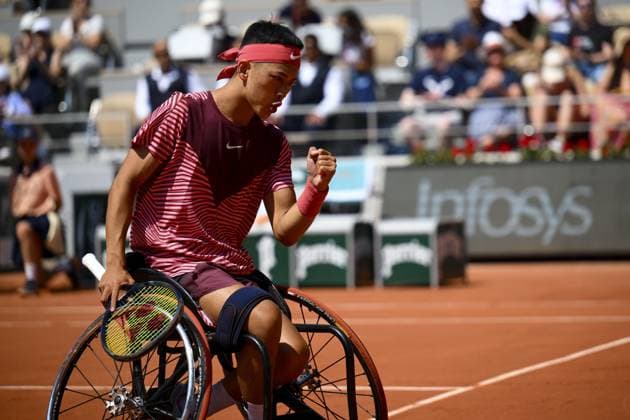 Tokito Oda (Jpn) TENNIS : Roland Garros 2023 - Finale Hommes Wheelchair - Paris - 10 06 2023 JBAutissier Panoramic 