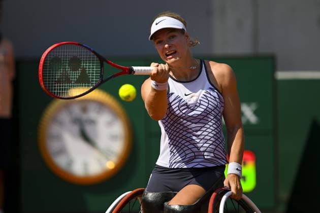 Diede De Groot (Ned) TENNIS : Roland Garros 2023 - Finale Dames Wheelchair - Paris - 10 06 2023 JBAutissier Panoramic 