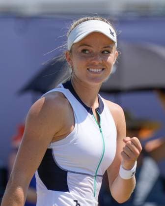Mandatory Credit: Photo by Dave Shopland Shutterstock (13956575b) Great Britain s Katie Swan celebrates match point a she wins her semi final in straight sets Lexus Surbiton Trophy, Tennis, Day 7, Surbiton Racket & Fitness Club, London, UK - 10 June 2023 Lexus Surbiton Trophy, Tennis, Day 7, Surbiton Racket & Fitness Club, London, UK - 10 June 2023 Copyright: xDavexShopland Shutterstockx 13956575b