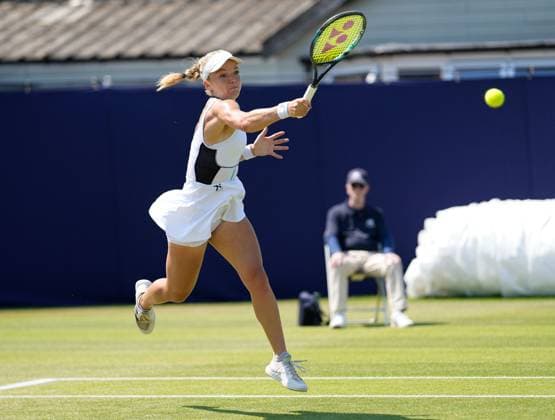 Mandatory Credit: Photo by Dave Shopland Shutterstock (13956575ak) Great Britain s Katie Swan wins her semi final in straight sets Lexus Surbiton Trophy, Tennis, Day 7, Surbiton Racket & Fitness Club, London, UK - 10 June 2023 Lexus Surbiton Trophy, Tennis, Day 7, Surbiton Racket & Fitness Club, London, UK - 10 June 2023 Copyright: xDavexShopland Shutterstockx 13956575ak