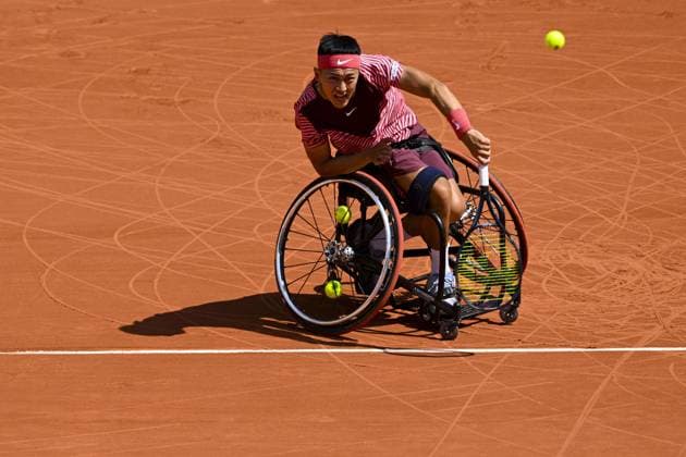 Tokito Oda (Jpn) TENNIS : Roland Garros 2023 - Finale Hommes Wheelchair - Paris - 10 06 2023 JBAutissier Panoramic 