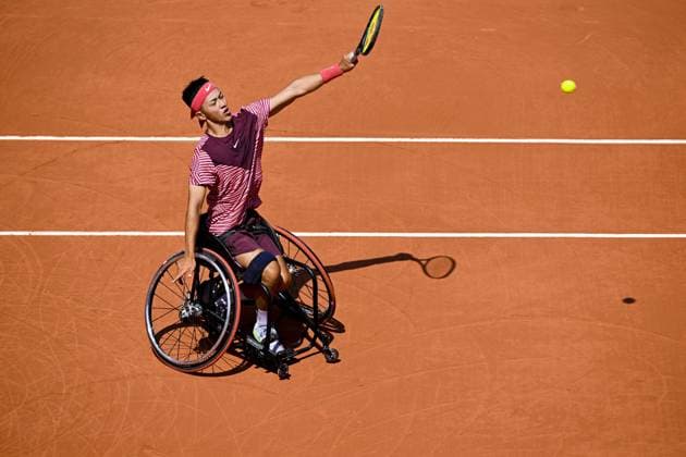 Tokito Oda (Jpn) TENNIS : Roland Garros 2023 - Finale Hommes Wheelchair - Paris - 10 06 2023 JBAutissier Panoramic 
