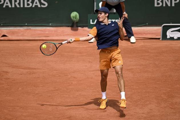 Juan Carlos Prado Angelo (Bol) TENNIS : Roland Garros 2023 - Finale Junior Garcons - Paris - 10 06 2023 JBAutissier Panoramic 