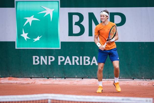 French Open, Roland Garros: Casper Ruud trening Paris, Frankrike 20230610. Casper Ruud trener for morgendagens finale i tennis i Roland-Garros-turneringen mellom Casper Ruud og Novak Djokovic fra Serbia. Foto: Beate Oma Dahle NTB Paris Frankrike EDITORIAL USE ONLY. RESTRICTED USE FOR BETTING COMPANIES Ref:_SPOYwZ2a2yTSXw.jpg  Copyright: xBeatexOmaxDahlex xNTBx
