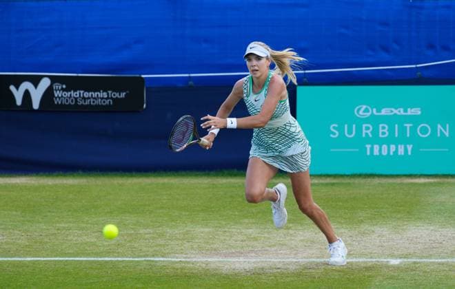 Mandatory Credit: Photo by Dave Shopland Shutterstock (13956575ba) Great Britain s Katie Boulter during her semi final defeat Lexus Surbiton Trophy, Tennis, Day 7, Surbiton Racket & Fitness Club, London, UK - 10 June 2023 Lexus Surbiton Trophy, Tennis, Day 7, Surbiton Racket & Fitness Club, London, UK - 10 June 2023 Copyright: xDavexShopland Shutterstockx 13956575ba
