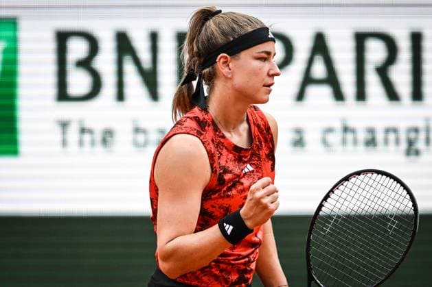 June 10, 2023, Paris, France, France: Karolina MUCHOVA of Czech Republic celebrates his point during the fourteenth day of Roland-Garros 2023, French Open 2023, Grand Slam tennis tournament at the Roland-Garros Stadium on June 10, 2023 in Paris, France. Paris France - ZUMAm308 20230610_zsp_m308_011 Copyright: xMatthieuxMirvillex