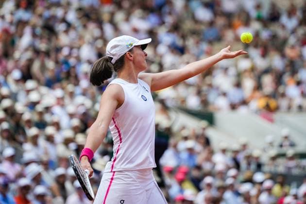 French Open, Roland Garros finale: Iga Swiatek - Karolina Muchova Paris, Frankrike 20230610. Iga Swiatek fra Polen under finalen i tennis mot Karolina Muchova fra Tjekkia i Roland-Garros-turneringen i Paris. Foto: Beate Oma Dahle NTB Paris Frankrike EDITORIAL USE ONLY. RESTRICTED USE FOR BETTING COMPANIES Ref:_SPOQMRWdmuaBNU.jpg  Copyright: xBeatexOmaxDahlex xNTBx