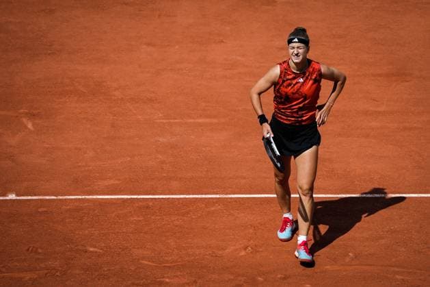 French Open, Roland Garros finale: Iga Swiatek - Karolina Muchova Paris, Frankrike 20230610. Karolina Muchova fra Tjekkia under finalen i tennis mot Iga Swiatek fra Polen i Roland-Garros-turneringen i Paris. Foto: Beate Oma Dahle NTB Paris Frankrike EDITORIAL USE ONLY. RESTRICTED USE FOR BETTING COMPANIES Ref:_SPO0tCA04f2UAY.jpg  Copyright: xBeatexOmaxDahlex xNTBx