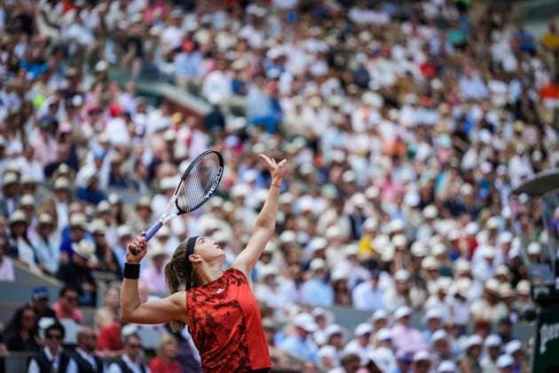 French Open, Roland Garros finale: Iga Swiatek - Karolina Muchova Paris, Frankrike 20230610. Karolina Muchova fra Tjekkia under finalen i tennis mot Iga Swiatek fra Polen i Roland-Garros-turneringen i Paris. Foto: Beate Oma Dahle NTB Paris Frankrike EDITORIAL USE ONLY. RESTRICTED USE FOR BETTING COMPANIES Ref:_SPO3lbL0RvBok4.jpg  Copyright: xBeatexOmaxDahlex xNTBx