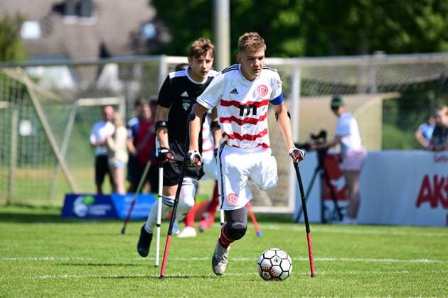 Sport I Mixed I Season 2022 2023 I Amputee Football Bundesliga I 3 Matchday I SG Nord Ost Fortuna Düsseldorf I 10 06 2023 Jonas Lappe 10, Fortuna Düsseldorf Hamburg Paul Hauenschild Sportanlage Schleswig Holstein Germany Copyright: xLobeca FelixxSchlikisx