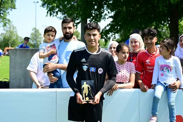 Sport I Mixed I Season 2022 2023 I Amputee Football Bundesliga I 3 Matchday I Miscellaneous I 10 06 2023 Award Goal of the Matchday for Majed Sajid 9, SG Nord Ost Hamburg Paul Hauenschild Sportanlage Schleswig Holstein Germany Copyright: xLobeca FelixxSchlikisx