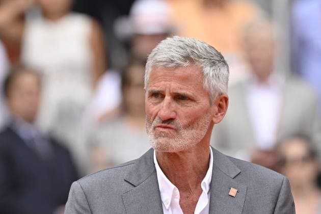 Tennis : Roland Garros 2023 - France - Iga Swiatek remporte le tournoi de Roland Garros - Gilles Moretton - President de la FFT Tennis : Roland Garros 2023 - France - 10 06 23 ChrysleneCaillaud Panoramic 