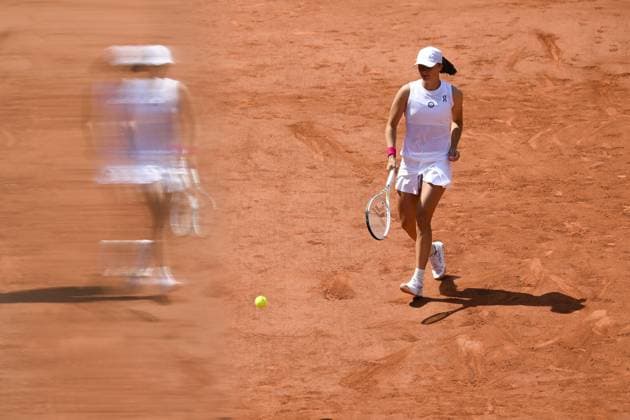 Iga Swiatek (Pol) TENNIS : Roland Garros 2023 - Finale Dames - Paris - 10 06 2023 JBAutissier Panoramic 
