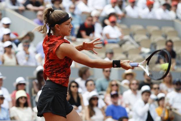 Demi Finale Dames - Iga Swiatek Vs Karolina Muchova TENNIS : Roland-Garros 2023 - Paris - 10 06 2023 MichaelBaucher Panoramic 