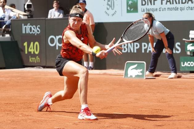 Demi Finale Dames - Iga Swiatek Vs Karolina Muchova TENNIS : Roland-Garros 2023 - Paris - 10 06 2023 MichaelBaucher Panoramic 