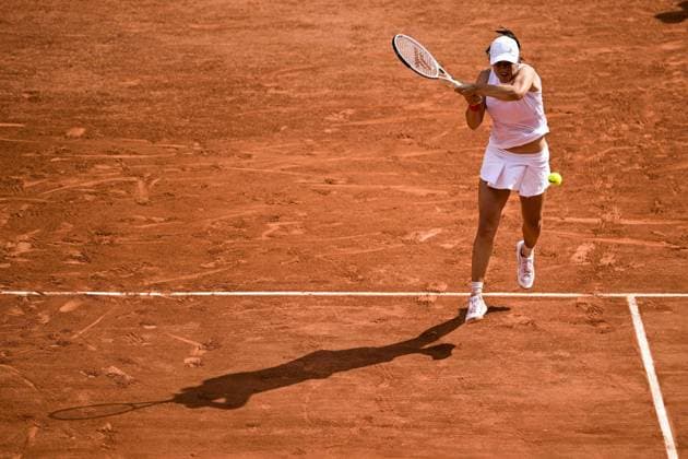 Iga Swiatek (Pol) TENNIS : Roland Garros 2023 - Finale Dames - Paris - 10 06 2023 JBAutissier Panoramic 