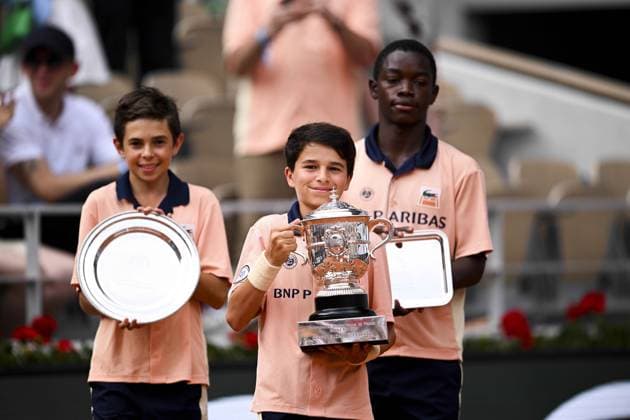 Trophees de la finale femmes TENNIS : Roland Garros 2023 - Finale Dames - Paris - 10 06 2023 JBAutissier Panoramic 