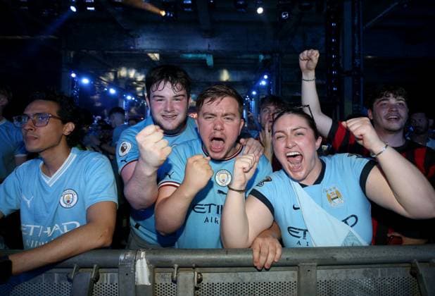 Football, CL Final, Manchester City - Inter Milan, Public Viewing in Manchester