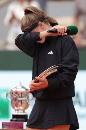 Karolina Muchova, CZE, after final of 2023 French Open at Roland Garros, Paris, 10 06 2023