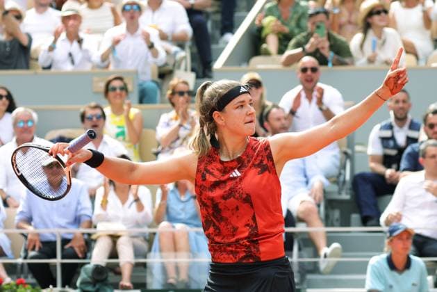 Karolina Muchova, CZE, during final of 2023 French Open at Roland Garros, Paris, 10 06 2023