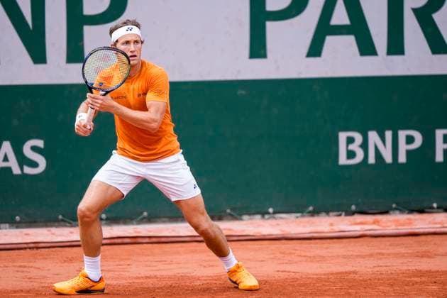 French Open, Roland Garros finale: Casper Ruud - Novak Djokovic Paris, Frankrike 20230611. Casper Ruud trener for finale i tennis i Roland-Garros-turneringen mellom Casper Ruud og Novak Djokovic fra Serbia. Foto: Beate Oma Dahle NTB Paris Frankrike EDITORIAL USE ONLY. RESTRICTED USE FOR BETTING COMPANIES Ref:_SPO_BNCmsLKtEHOF6c.jpg  Copyright: xBeatexOmaxDahlex xNTBx