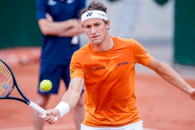 French Open, Roland Garros finale: Casper Ruud - Novak Djokovic Paris, Frankrike 20230611. Casper Ruud trener for finale i tennis i Roland-Garros-turneringen mellom Casper Ruud og Novak Djokovic fra Serbia. Foto: Beate Oma Dahle NTB Paris Frankrike EDITORIAL USE ONLY. RESTRICTED USE FOR BETTING COMPANIES Ref:_SPO_BNCuHAnGFkNhCM.jpg  Copyright: xBeatexOmaxDahlex xNTBx
