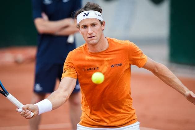 French Open, Roland Garros finale: Casper Ruud - Novak Djokovic Paris, Frankrike 20230611. Casper Ruud under trening for finalen i tennis i Roland-Garros-turneringen mellom Casper Ruud og Novak Djokovic fra Serbia. Foto: Beate Oma Dahle NTB Paris Frankrike EDITORIAL USE ONLY. RESTRICTED USE FOR BETTING COMPANIES Ref:_SPO_BNCpFN8id4otmw.jpg  Copyright: xBeatexOmaxDahlex xNTBx