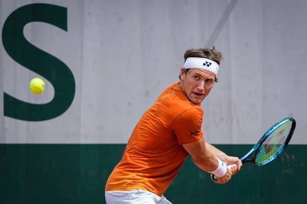French Open, Roland Garros finale: Casper Ruud - Novak Djokovic Paris, Frankrike 20230611. Casper Ruud under trening for finalen i tennis i Roland-Garros-turneringen mellom Casper Ruud og Novak Djokovic fra Serbia. Foto: Beate Oma Dahle NTB Paris Frankrike EDITORIAL USE ONLY. RESTRICTED USE FOR BETTING COMPANIES Ref:_SPO_BNC5f1cqrB1DPw.jpg  Copyright: xBeatexOmaxDahlex xNTBx