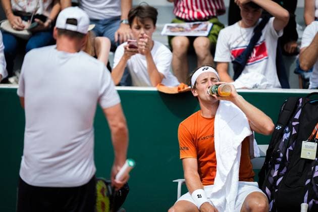 French Open, Roland Garros finale: Casper Ruud - Novak Djokovic Paris, Frankrike 20230611. Casper Ruud under trening for finalen i tennis i Roland-Garros-turneringen mellom Casper Ruud og Novak Djokovic fra Serbia. Foto: Beate Oma Dahle NTB Paris Frankrike EDITORIAL USE ONLY. RESTRICTED USE FOR BETTING COMPANIES Ref:_SPO_BNCrkXYiTe7b2c.jpg  Copyright: xBeatexOmaxDahlex xNTBx